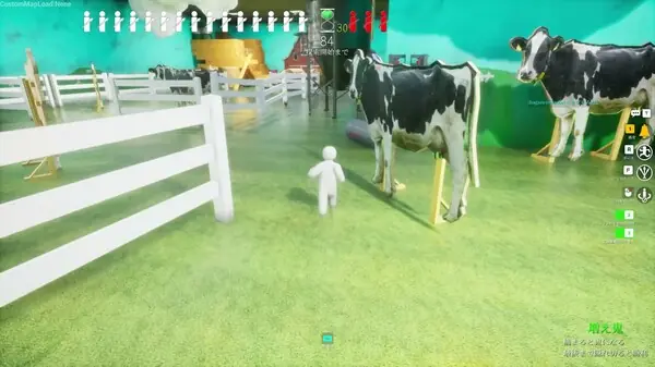 ステージの小道具とプレイヤーが映るめっちゃカメレオン公式トレーラー画像